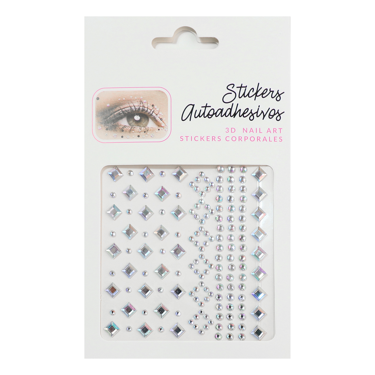 Facial patches, flower-patterned face makeup stickers, brow center face stickers, nail art makeup accessories, and sparkling diamond face patches Item Picture
