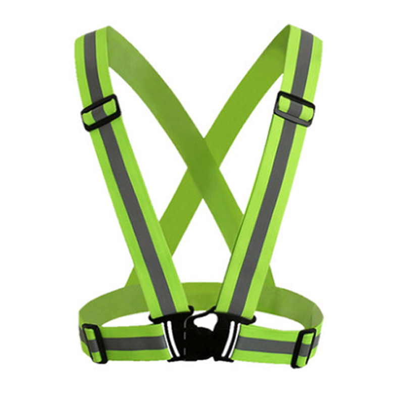 Shengchi elastic shoulder strap reflective vest, night running and cycling safety protection, adult and children, adjustable elastic shoulder strap, adjustable reflective shoulder strap, night running chauffeur, elastic arm strap, waist belt, traffic safety reflective vest, waistcoat elastic strap