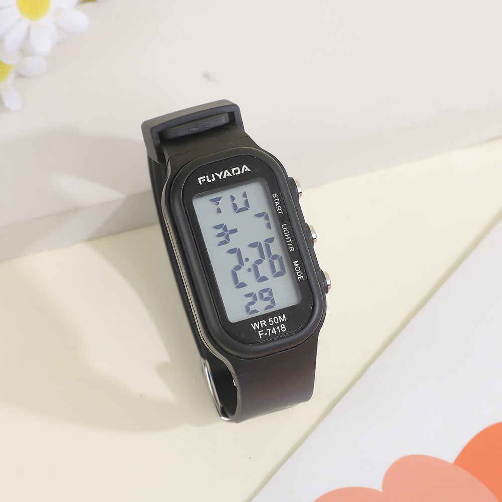 Fuyada multi-functional waterproof electronic watch wristband with luminous display, timing alarm, sports wristwatch, simple touch waterproof wristband for boys and girls, campus students, simple, trendy and versatile for teenagers, daily wear electronic sports watch Application Scenario