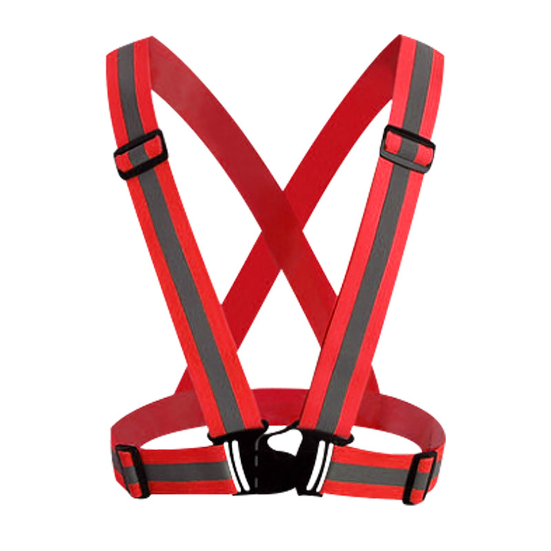 Shengchi elastic shoulder strap reflective vest, night running and cycling safety protection, adult and children, adjustable elastic shoulder strap, adjustable reflective shoulder strap, night running chauffeur, elastic arm strap, waist belt, traffic safety reflective vest, waistcoat elastic strap Item Picture