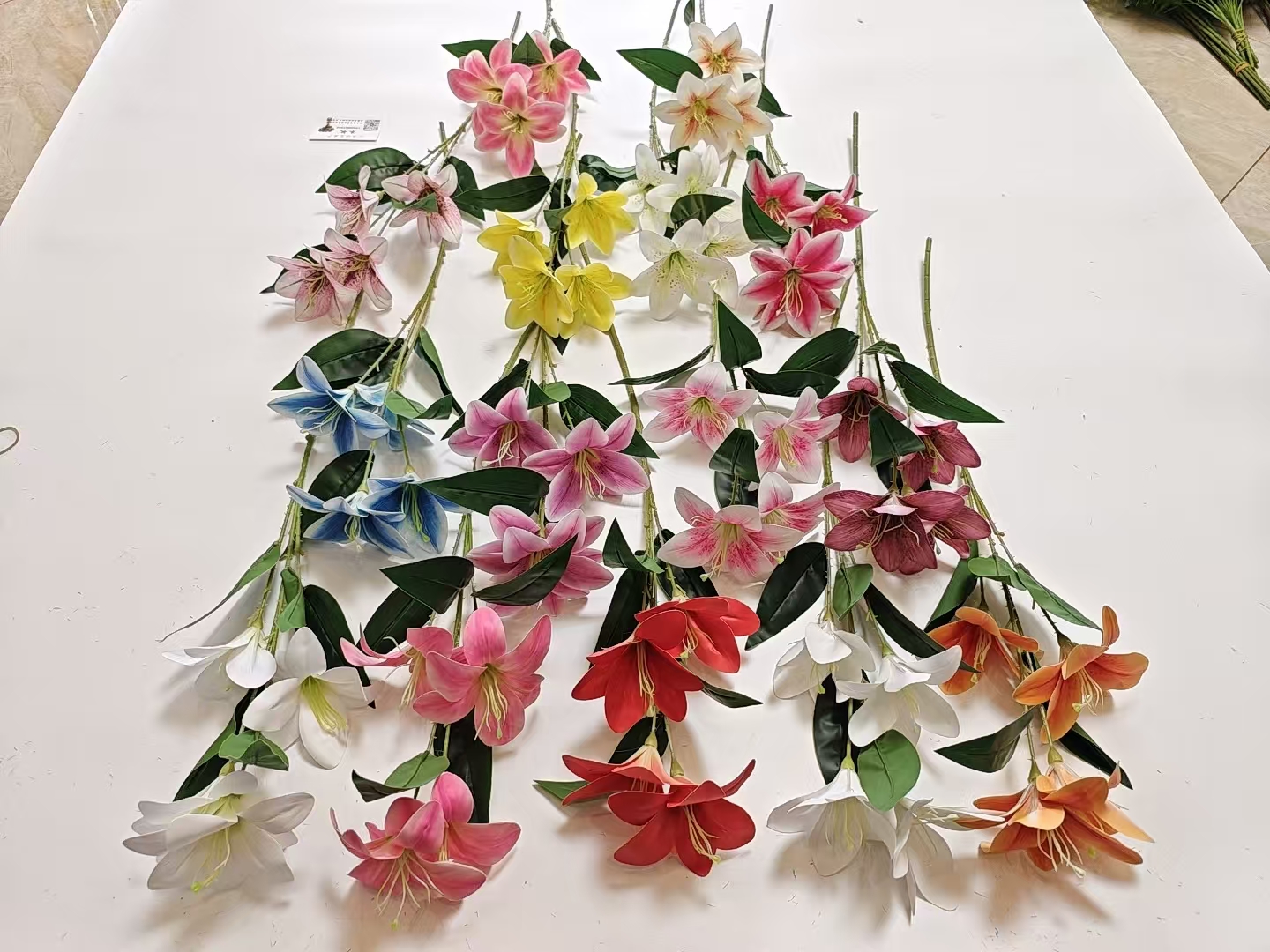 国潮 百合 仿真花