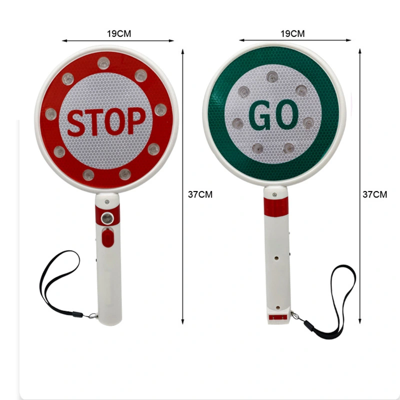 Charging handheld double-sided Stop sign traffic warning light, Stop sign LED traffic indication sign, rainproof handheld charging stop sign traffic warning light, stop sign flashing warning light LED traffic detail image 5