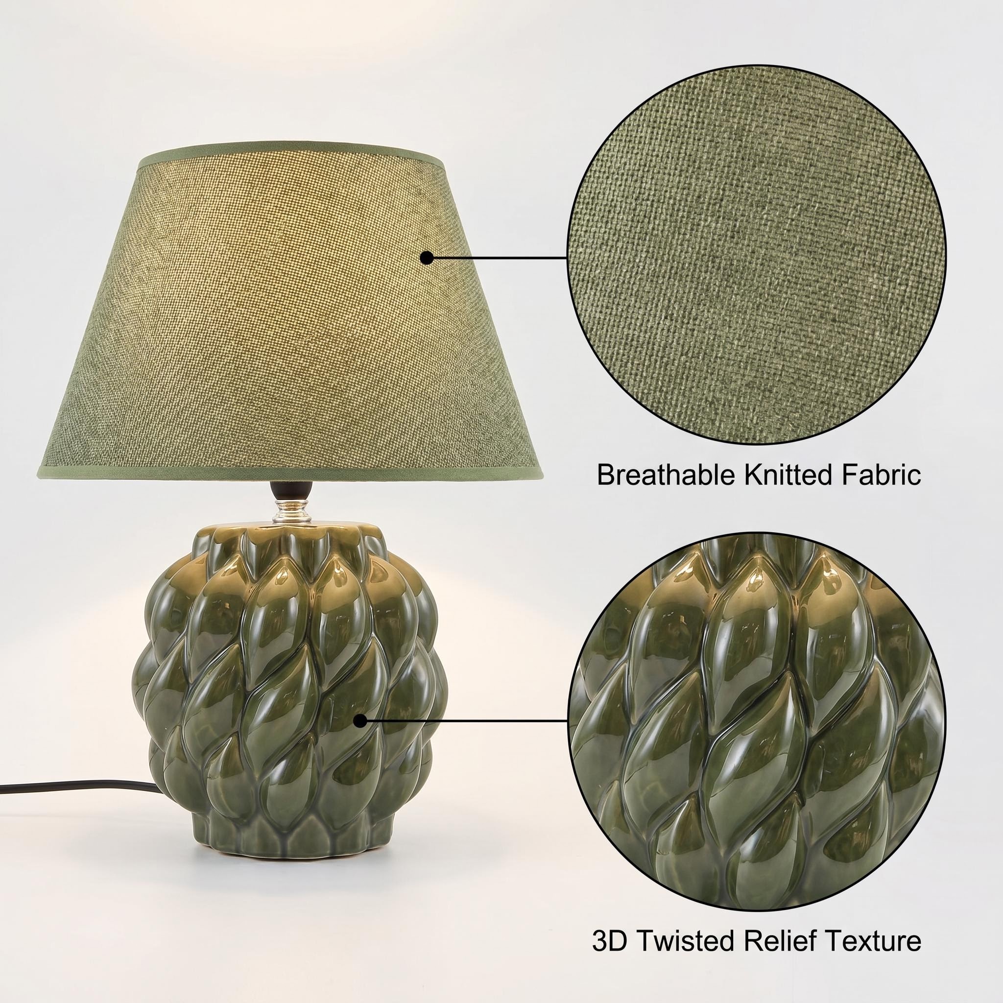 2026 Jilian's new cross-border bestseller, Nordic glazed ceramic desk lamp, bedside ambient light Application Scenario
