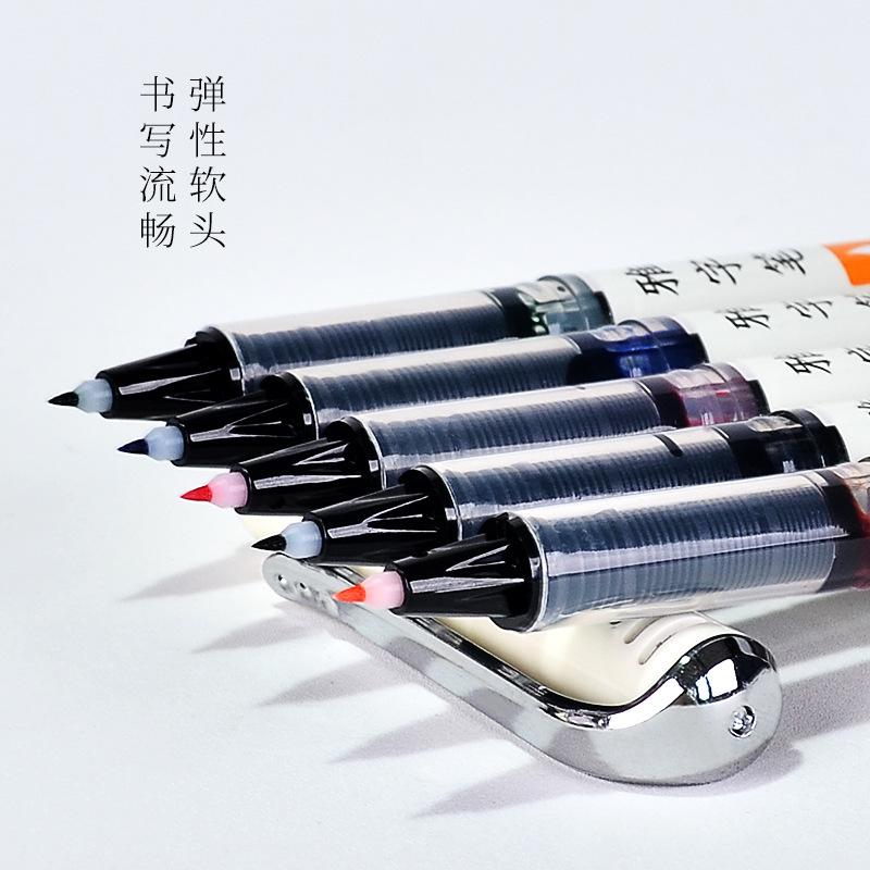 Xin Guose Jin Wannian G-0980T Straight Liquid Elegant Character Pen Calligraphy Signature Color Beautiful Painting Outlining Pen Set Specification image