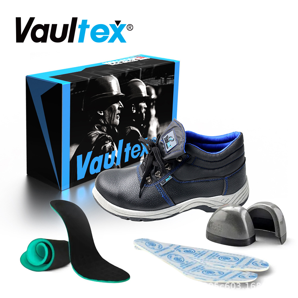 Vaultex safety shoes are impact-resistant, puncture-resistant, steel-toed, wear-resistant, anti-slip, and safe for cross-border work detail image 5