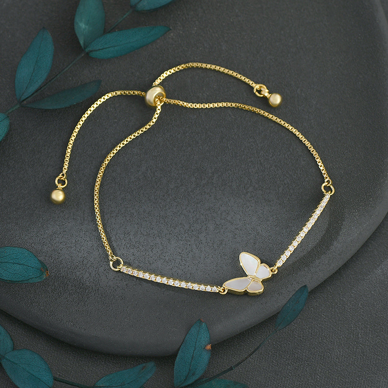 A new best-selling, niche and unique golden bow bracelet with a pull-out design, featuring genuine gold plating Item Picture