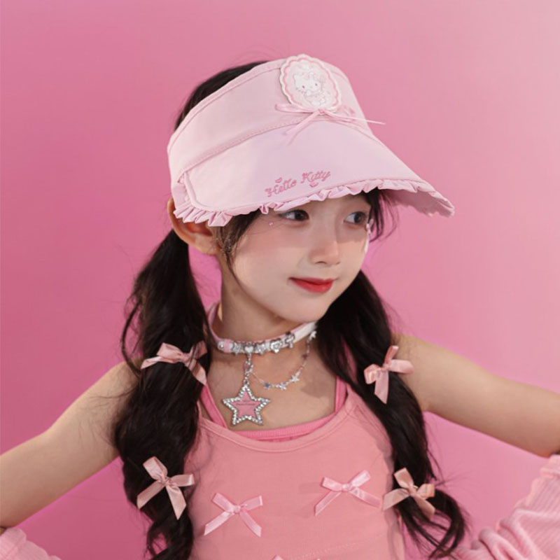 儿童帽子26春夏季防晒遮阳大帽檐女宝大童户外空顶帽太阳帽大檐