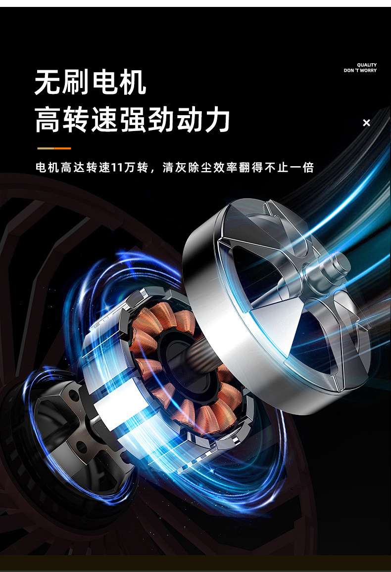 暴力风扇亚马逊户外大功率涡轮风扇露营家用USB车载无极手持风扇 详情图4