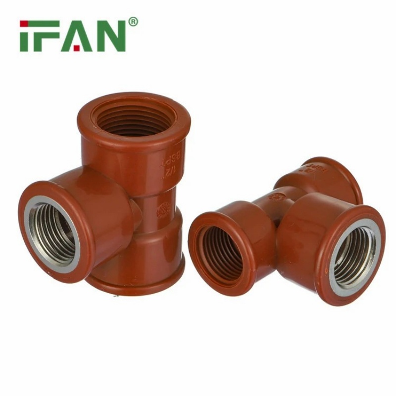 Factory Wholesale IFAN PPH Pipe Fittings:Brass Female Tee