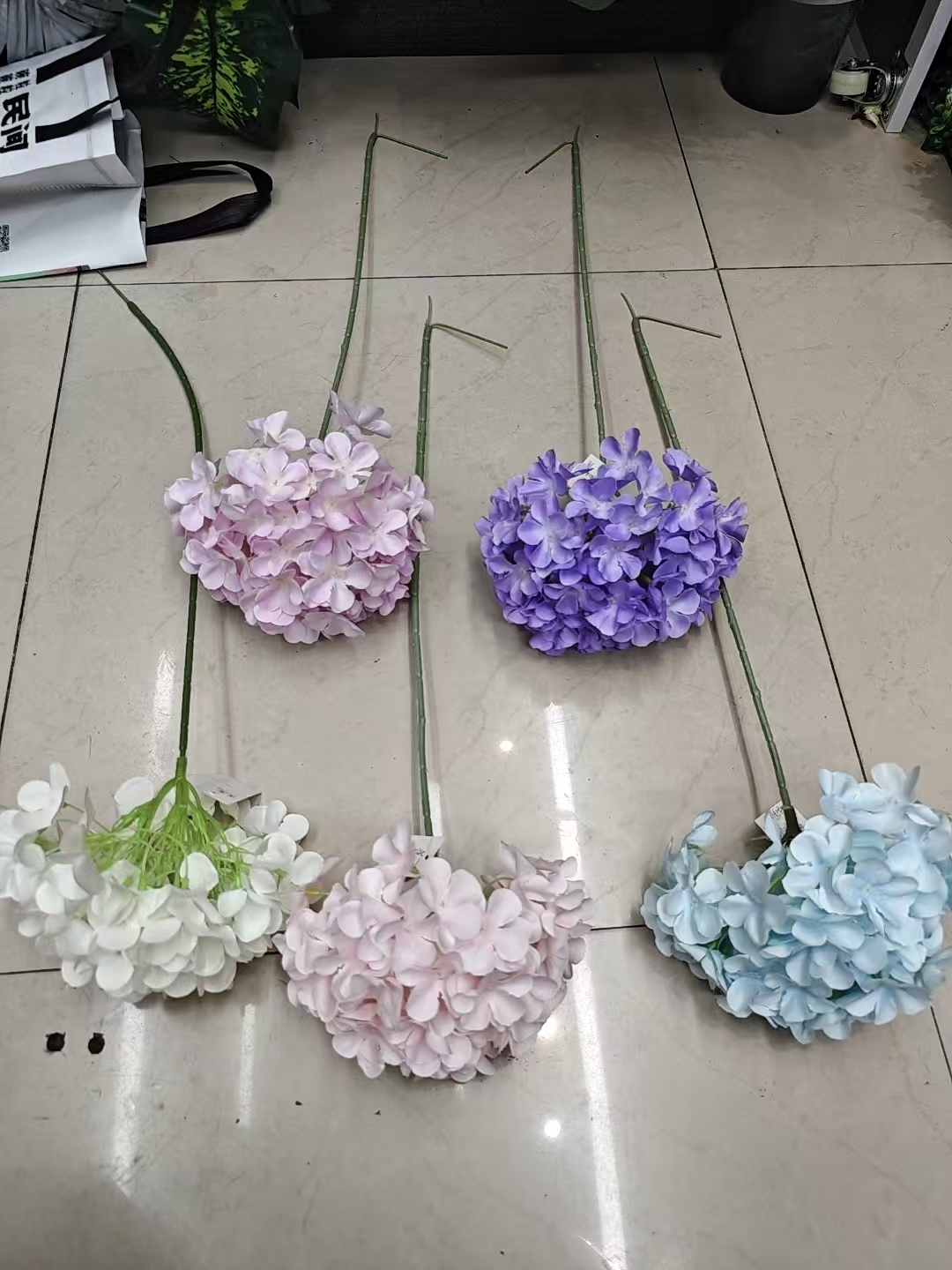 国潮 绣球 仿真花
