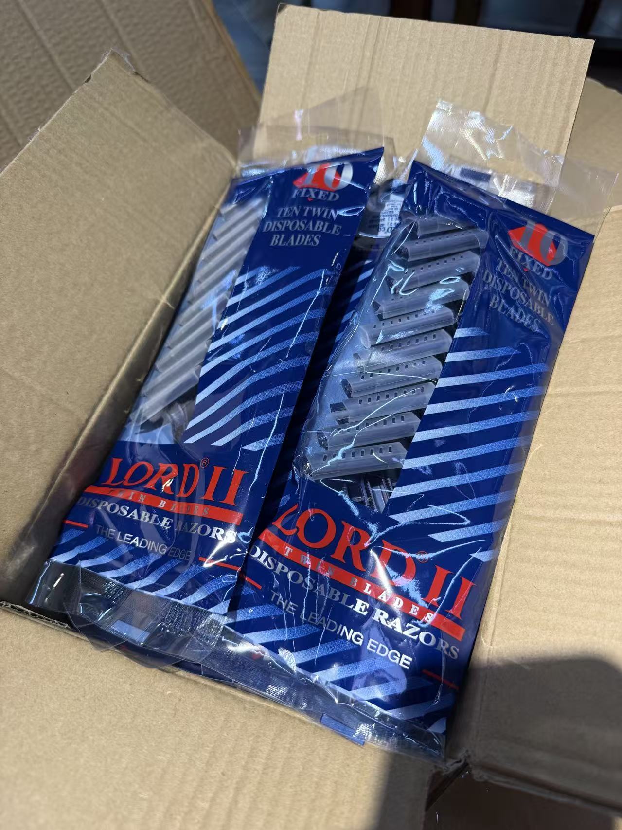 LORD 10pcs兰袋一次性剃须刀片 刮胡刀片 剃须刀刀片