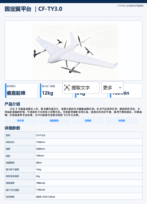 Dji patrol aerial photography drones with screens, civilian industry equipment drones, competition inspection and mapping drones, vertical take-off and landing fixed-wing drones, mapping and inspection, environmental surveying, security patrol detail image 2
