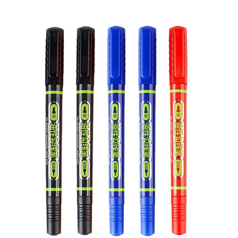 Baok MP2915 double-headed oil-based outlining pen, art student, painting student, note-taking, waterproof and quick-drying marking pen Item Picture