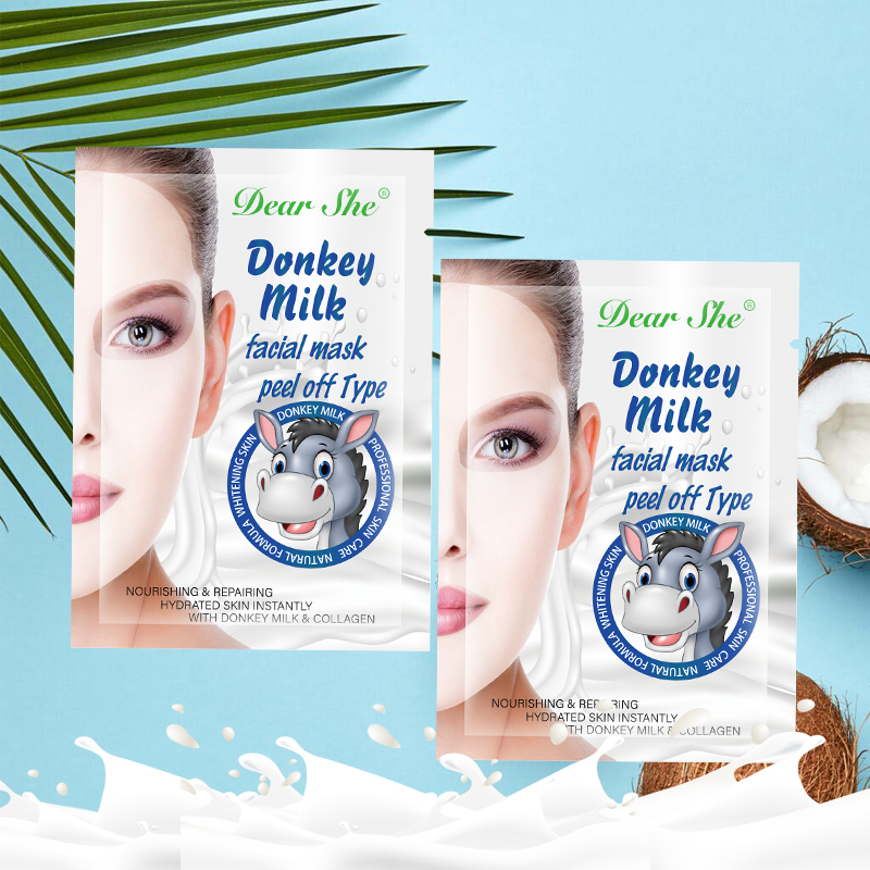 OEM ODM factory wholesale donkey milk collagen Moisturizing repair peel-off mask cloth for hydrating, moisturizing and nourishing details Picture