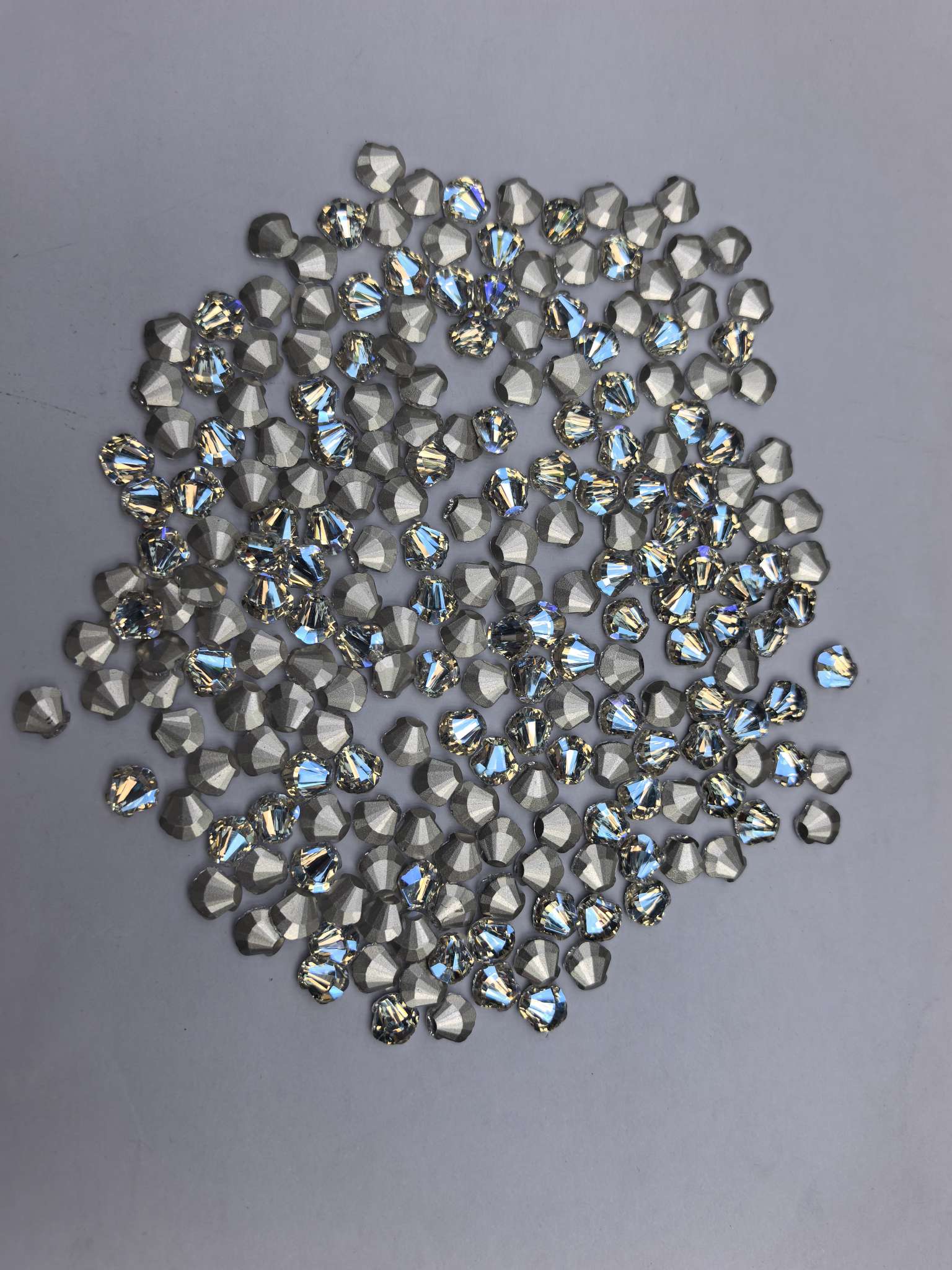 Silver crystal diamond jewelry made of alloy material, light luxury for daily wear detail image 2