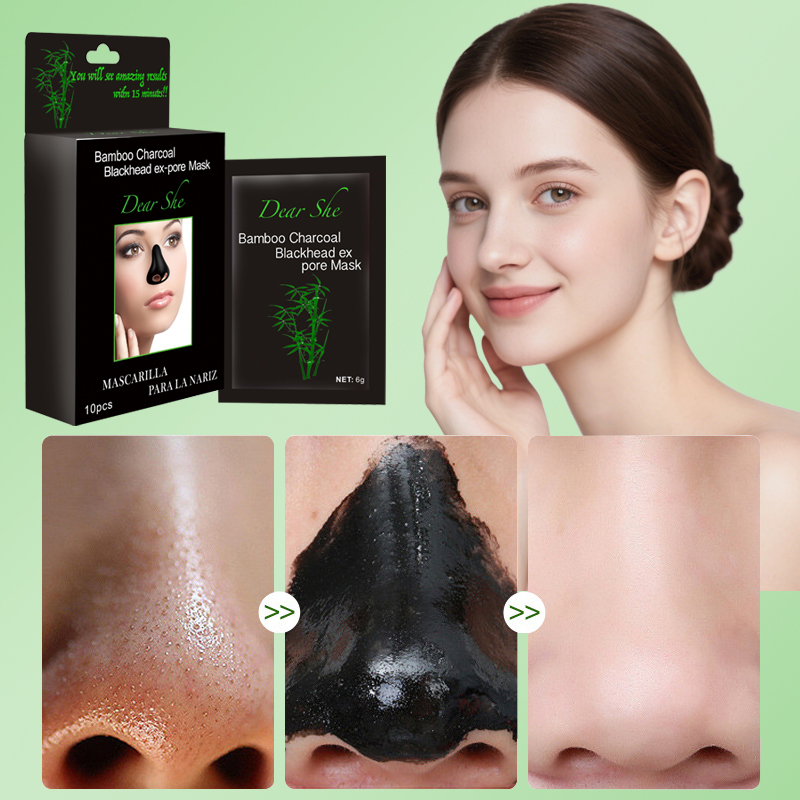 Dear she Bamboo Charcoal Deep Blackhead Removal Nasal Mask Pore Cleansing, Moisturizing, Hydrating and Smooth Nasal Skin Wholesale Application Scenario