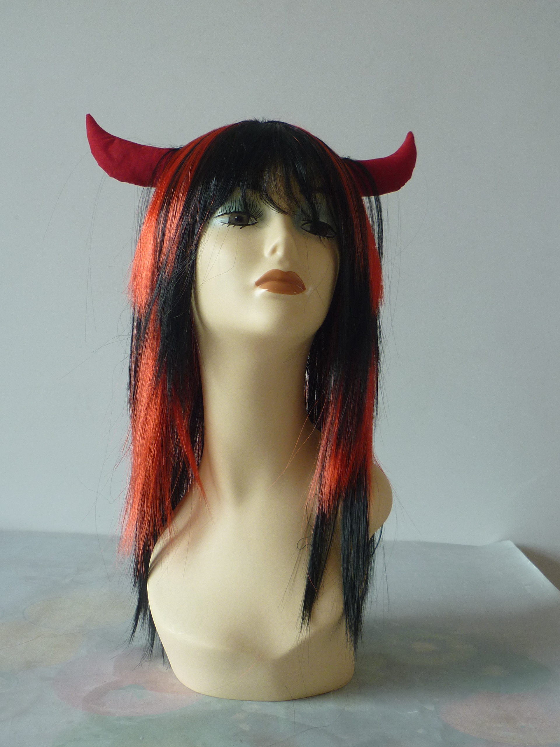 Yiwu Qianfang Fashion Products - Wigs, hats, horns, long straight wigs, Halloween Products, head covers, hair covers details Picture