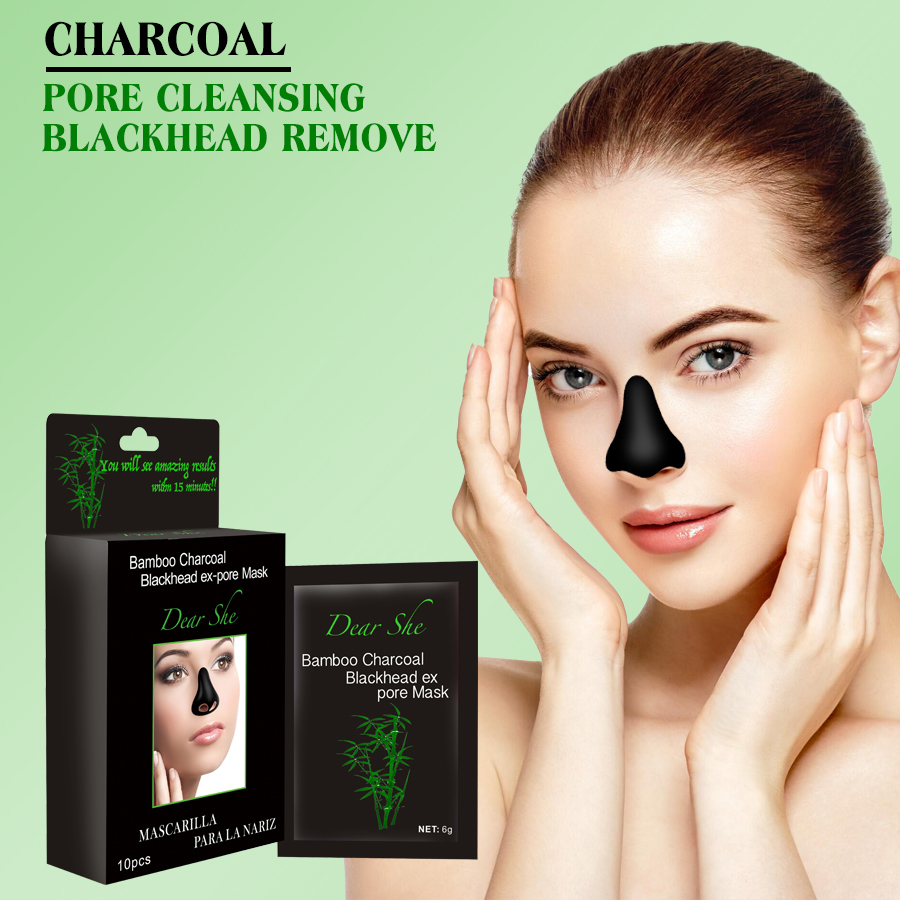 Dear she Bamboo Charcoal Deep Blackhead Removal Nasal Mask Pore Cleansing, Moisturizing, Hydrating and Smooth Nasal Skin Wholesale