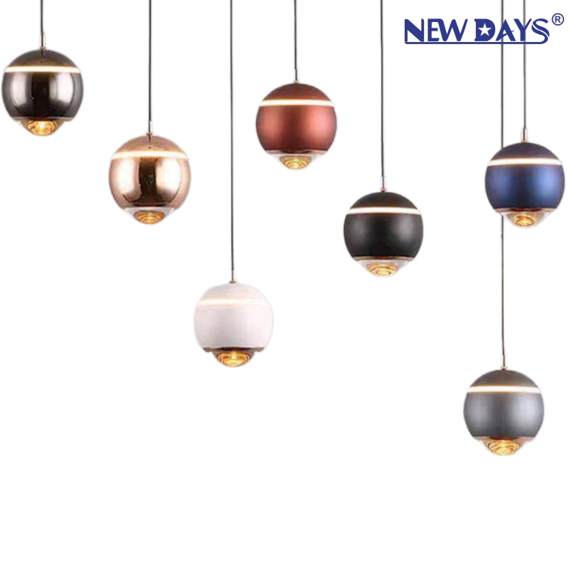 NEWDAYS brand's cross-border new led magnetic pendant lamp, round ball eye-protecting aluminum high-brightness bar lamp, energy-saving high-brightness ambient lighting track lamp pendant lamp Item Picture