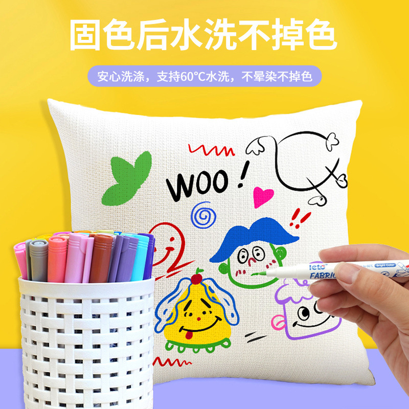 DIY art painting fabric pens, painting clothes, T-shirts, canvas bags, graffiti, washable, waterproof and non-fading colored pens Application Scenario