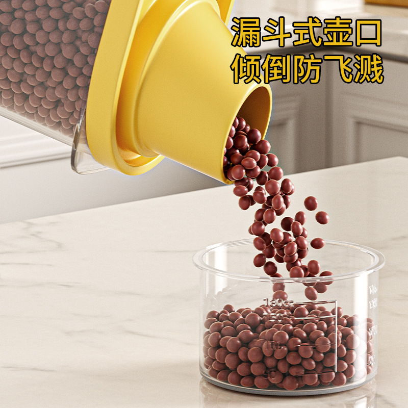 Household transparent five-grain storage tank, kitchen food dry goods storage box, plastic sealed tank, waterproof five-grain tank Application Scenario