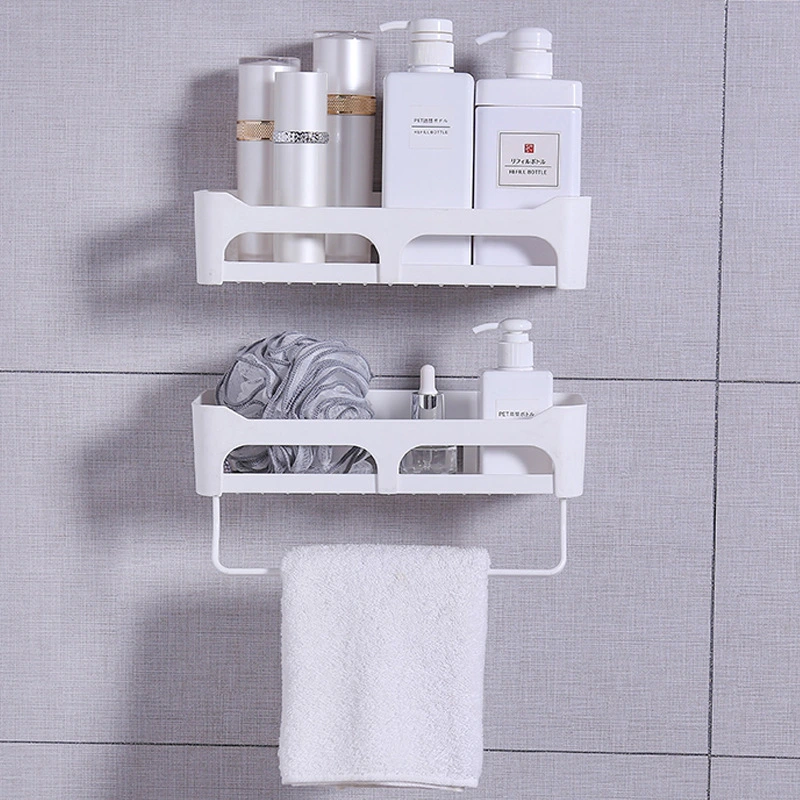 Customized bathroom and toilet storage rack, wall-mounted without drilling, shower, toilet, washbasin, and triangular storage rack detail image 2
