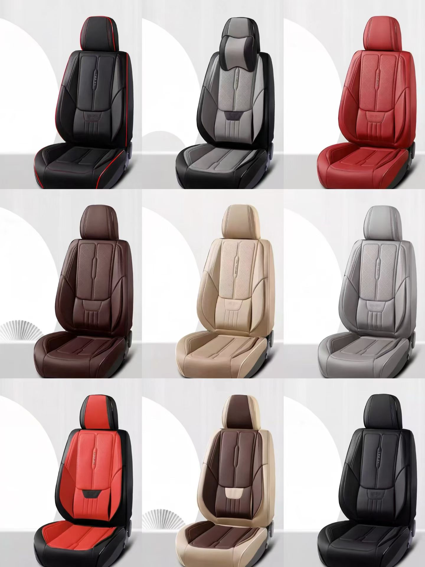 Gel memory foam car seat cover set, summer universal seat cover auto parts detail image 9
