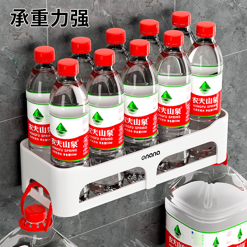 Customized bathroom and toilet storage rack, wall-mounted without drilling, shower, toilet, washbasin, and triangular storage rack Specification image