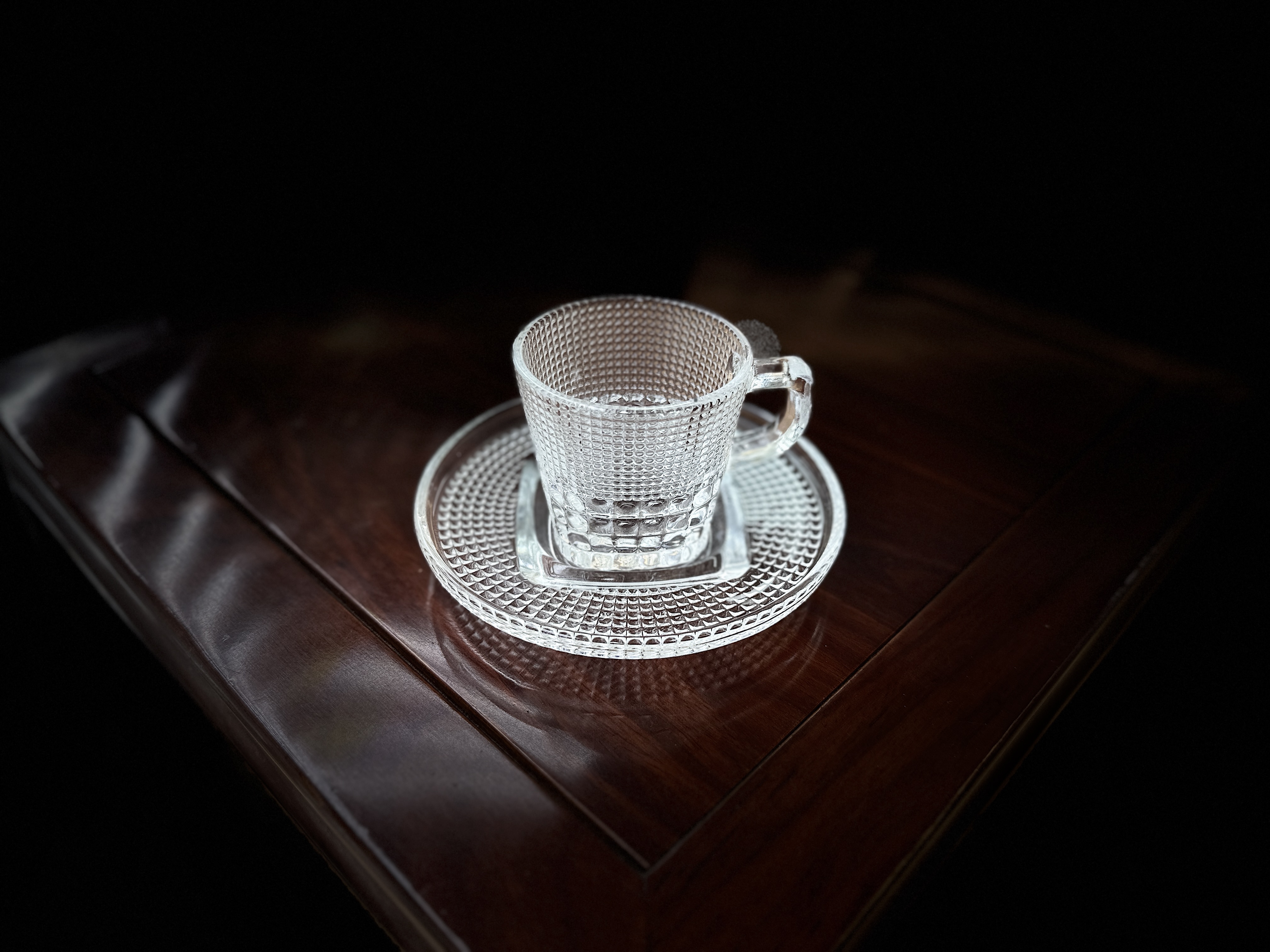 hahacrystal Erha Crystal glass cup, thickened handle cup, lead-free heat-resistant glass cup, tea cup with handle cup, office household water cup details Picture