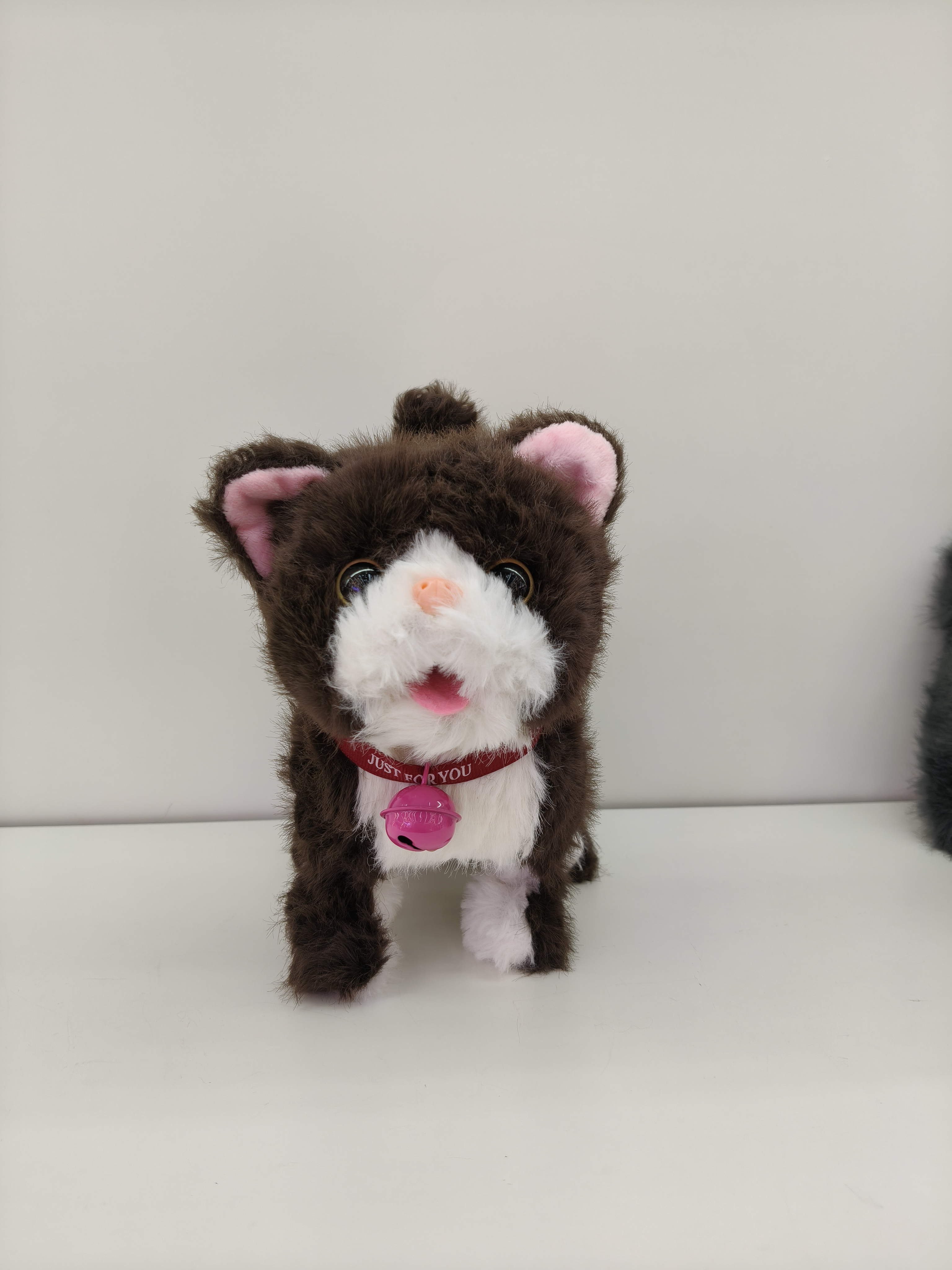 Talking cat plush electric toy, recording singing, walking, wagging tail, children's toy details Picture