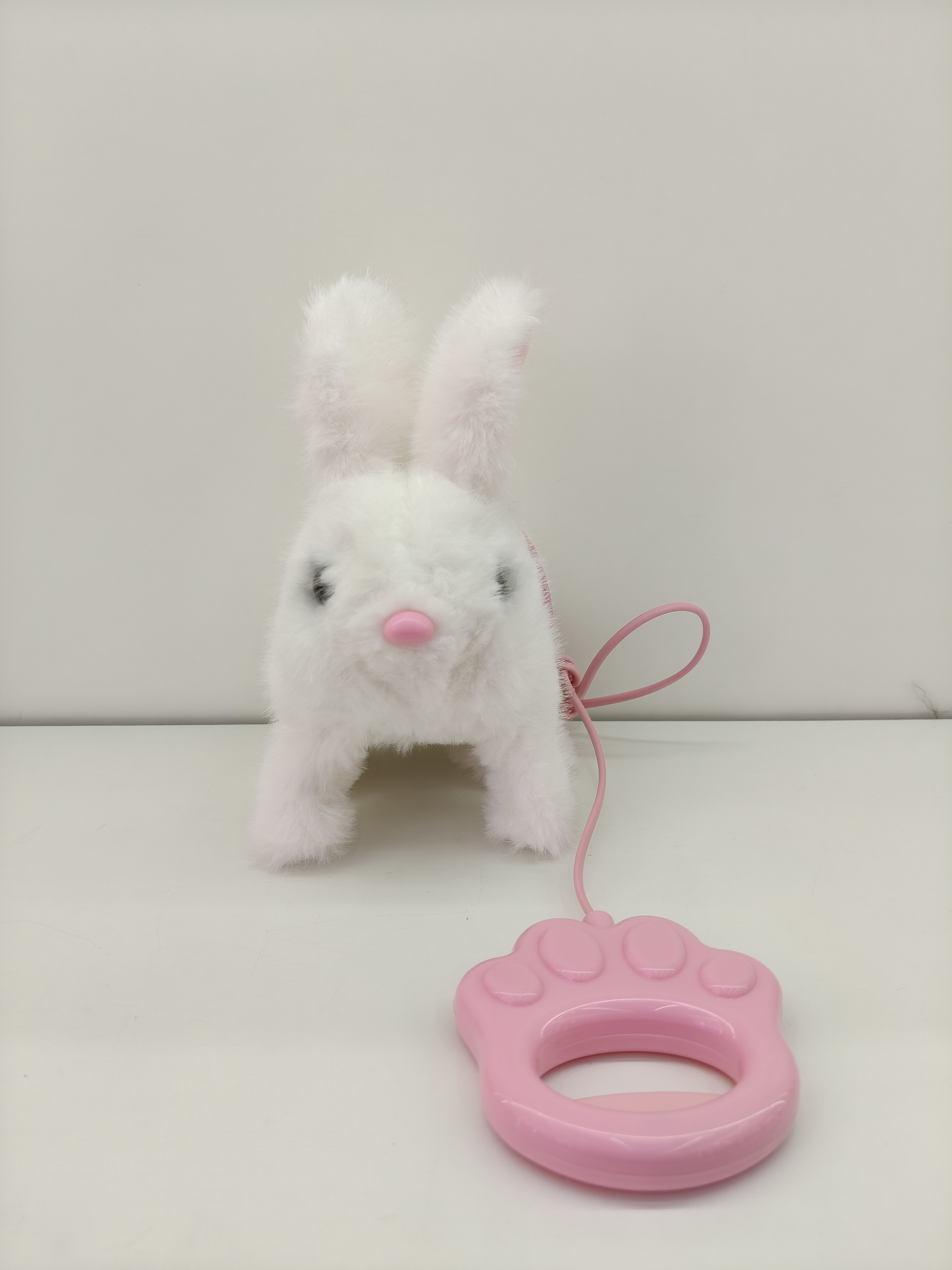 Simulated electric plush pet leash, rabbit can walk, sing and record, cute pet children's toy Specification image
