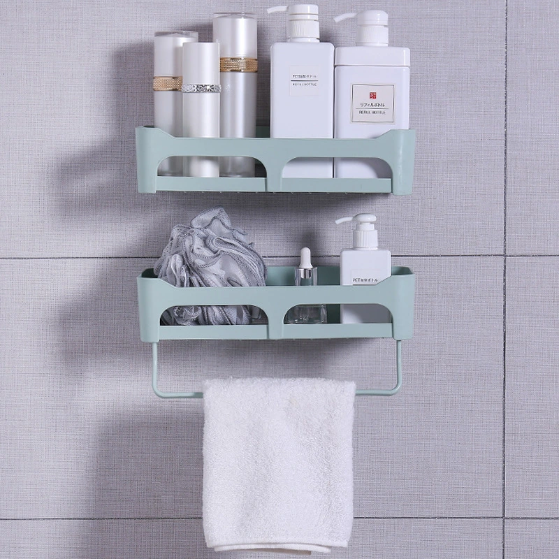 Customized bathroom and toilet storage rack, wall-mounted without drilling, shower, toilet, washbasin, and triangular storage rack detail image 3