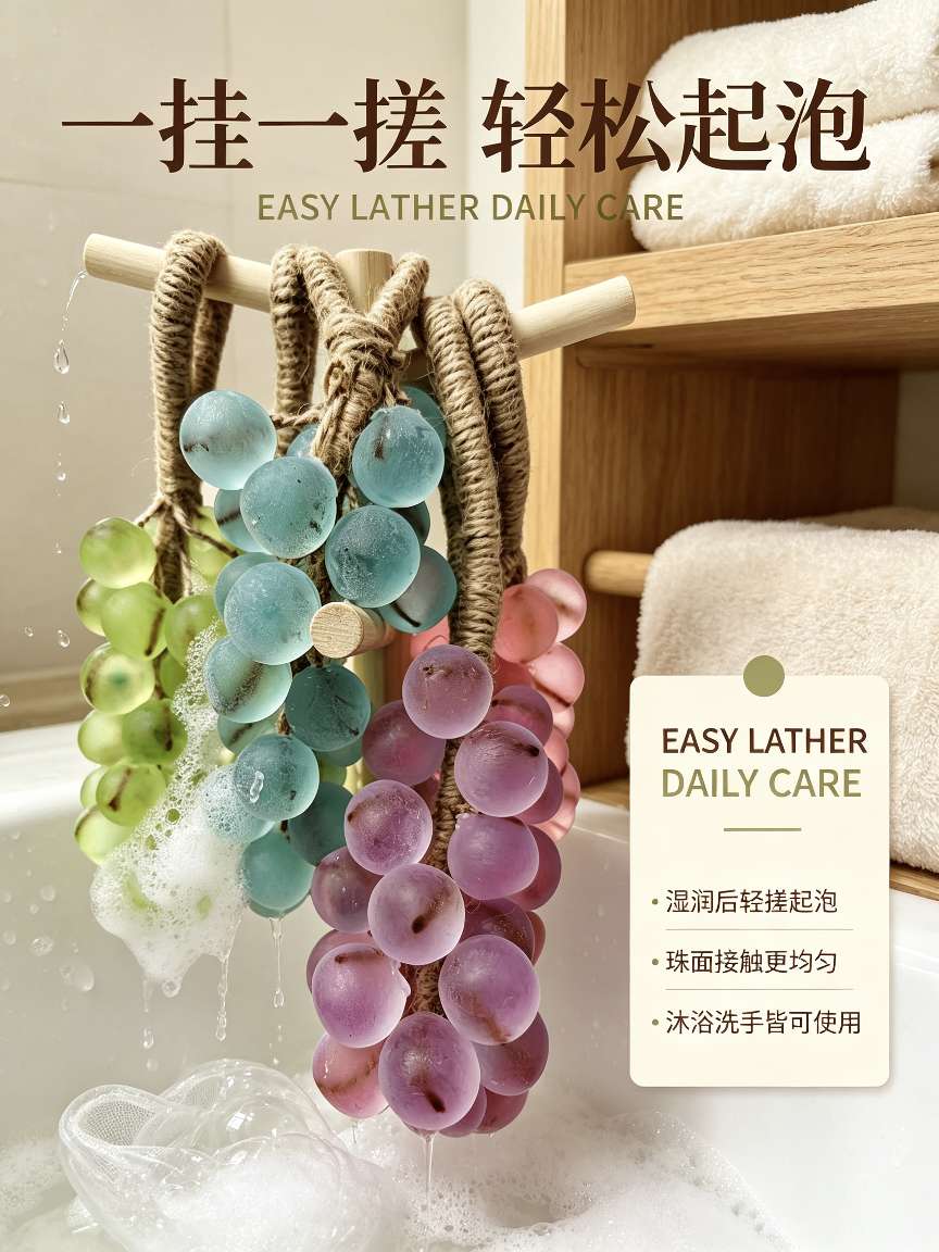 maxi limpio Colorful Grape String Essential Oil Handmade Soap Specification image