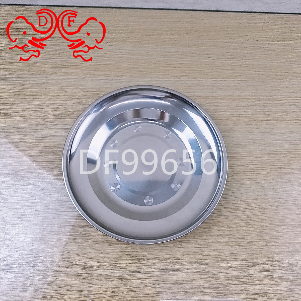 DF99656 round plate, food plate, snack plate, vegetable plate, tableware, stainless steel tableware, kitchenware, kitchen supplies, DF TRADINGHOUSE