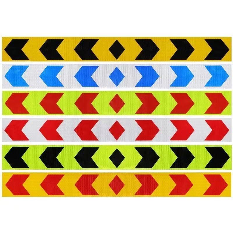Maintain a safe distance, reflective car stickers, strong reflective seven-color warning, rear-end car stickers, rear bumper cover stickers, reflective films, crystal color grid arrow diagonal text reflective tapes, warning reflective stickers, reflective paper details Picture