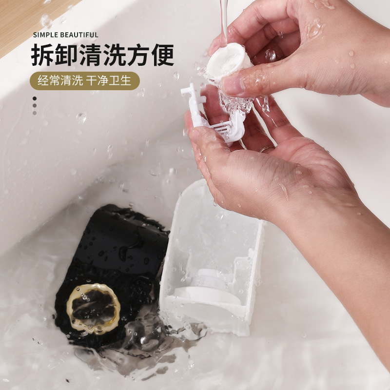 Fully automatic toothpaste dispenser, wall-mounted squeezer, household no-drilling toiletry set, press-type lazy person's magic tool detail image 6