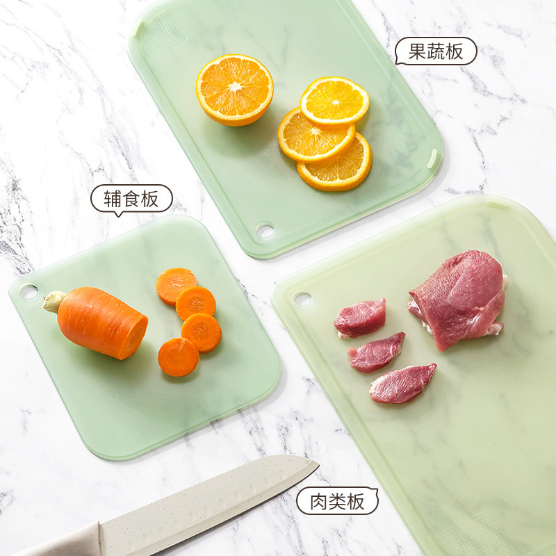 Household kitchen cutting board, anti-mold and antibacterial, double-sided classification cutting board for baby food, three-piece set for cutting vegetables and fruits 9 detail image 6