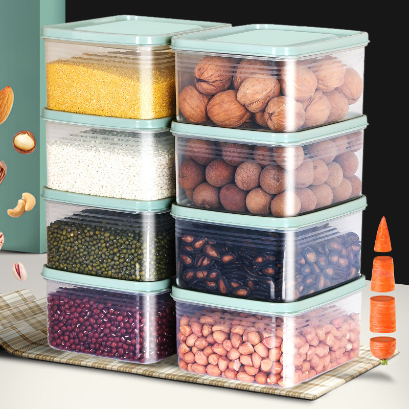 Refrigerator storage box, food-grade egg dumpling box, transparent frozen sealed preservation box, kitchen sorting and portioning box Specification image
