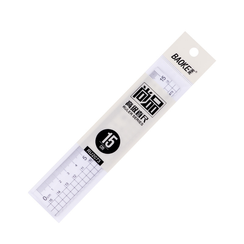 Baok transparent plastic ruler, stationery ruler, straight ruler 15cm, student exam drawing and painting tools, ruler wholesale Application Scenario