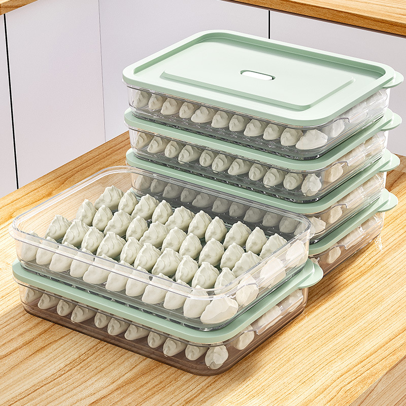 Customized dumpling boxes, frozen dumplings, household refrigerator quick-frozen dumpling boxes, chaotic special egg preservation storage boxes, trays