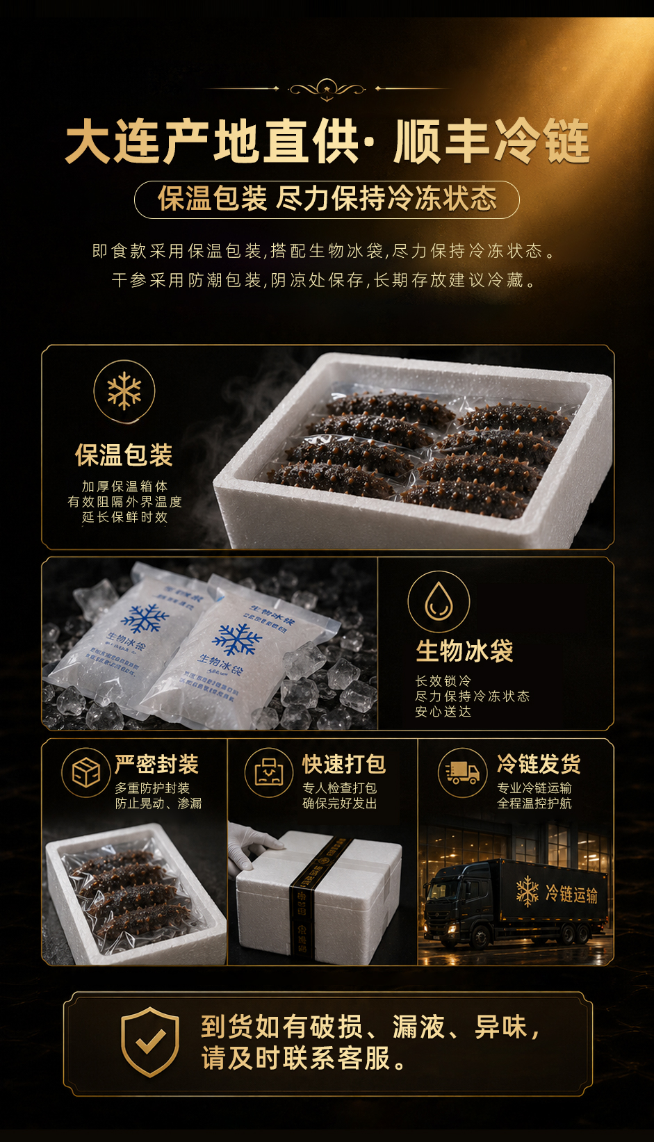 Dalian ready-to-eat sea cucumbers, large-sized single vacuum-packed, no need to rehydrate, 5-9 heads of Liaoning sea cucumbers, free shipping via SF Express pic 9