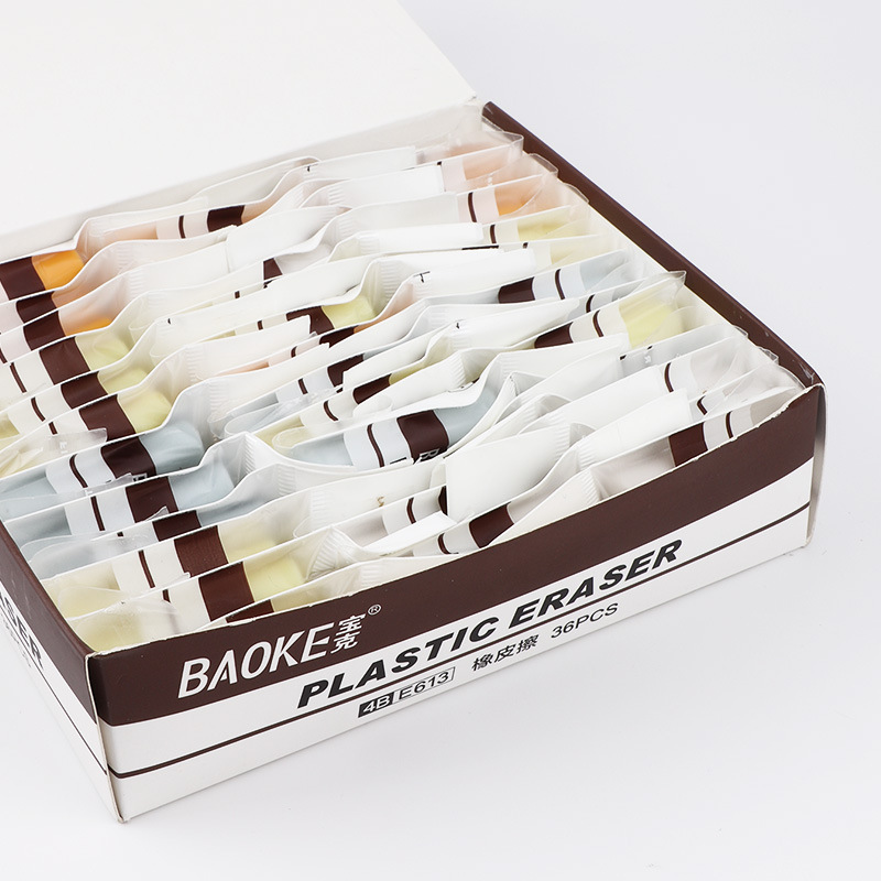 Baokexin 4B color Erasers for children and students, art erasers, sketch erasers, learning stationery wholesale Specification image