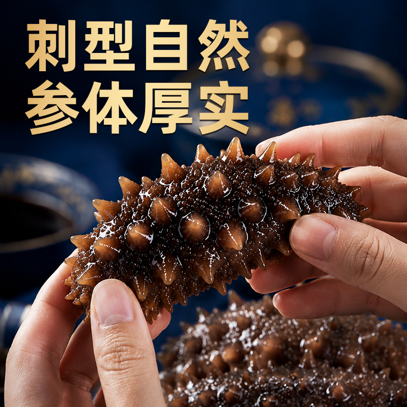 Russian imported wild dried red sea cucumbers, deep-sea six-row spines, postpartum tonic gift box for pregnant women and the elderly, free shipping by SF Express, 250 grams, 100 pieces details Picture