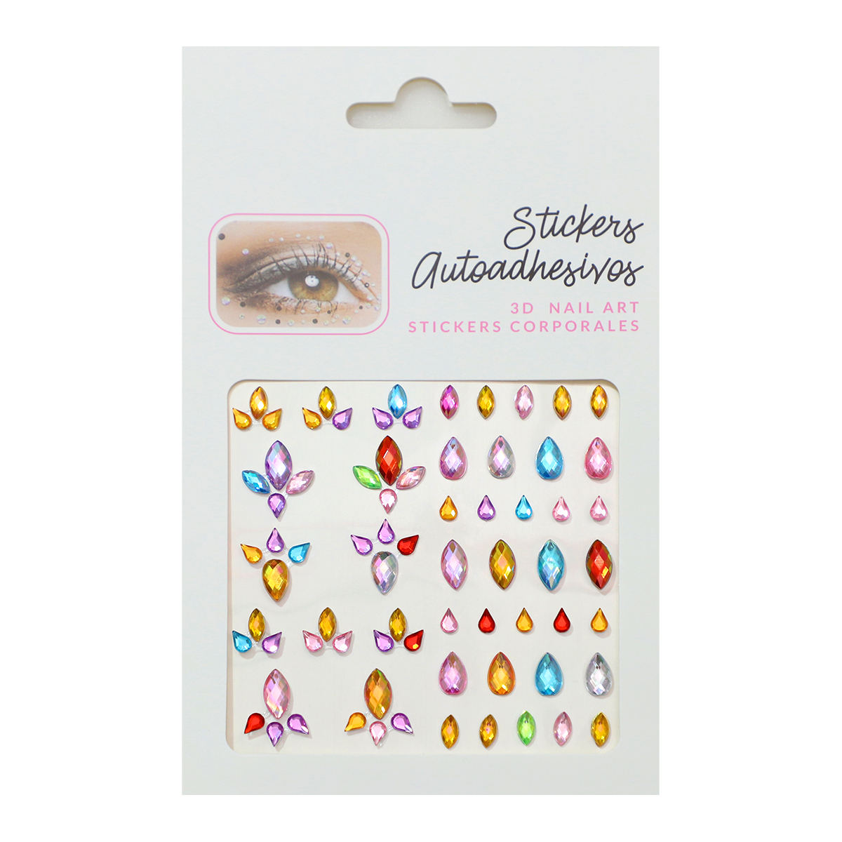 Facial diamond stickers, face stickers, eye stickers, facial diamond stickers, brow stickers, children's stage makeup stickers, nail stickers, diamond Item Picture