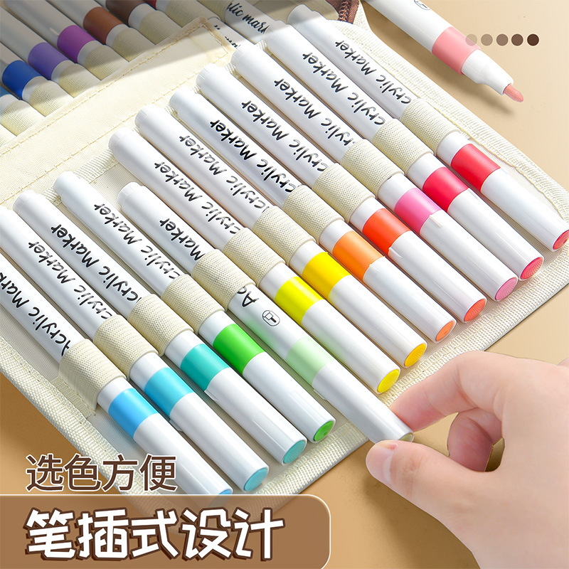 Large-capacity marker pen hand-held storage bag, detachable multi-functional storage bag, student stationery, drawing pen case Application Scenario