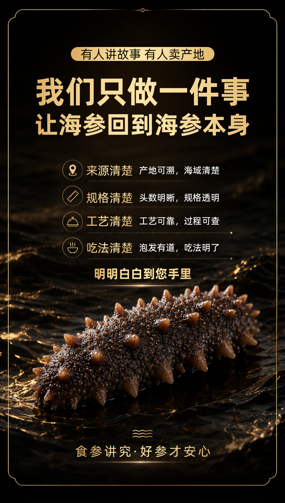 Dalian ready-to-eat sea cucumbers, large-sized single vacuum-packed, no need to rehydrate, 5-9 heads of Liaoning sea cucumbers, free shipping via SF Express pic 1