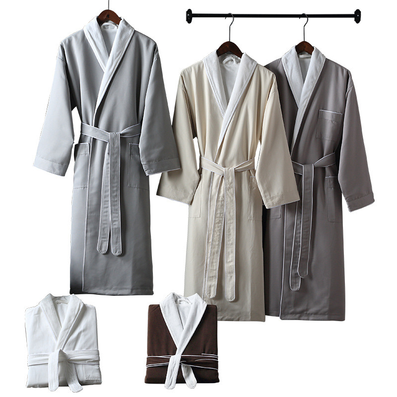 Pink, gray and green two-layer bathrobes, nightgowns, autumn and winter long robes, Middle Eastern clothing Item Picture