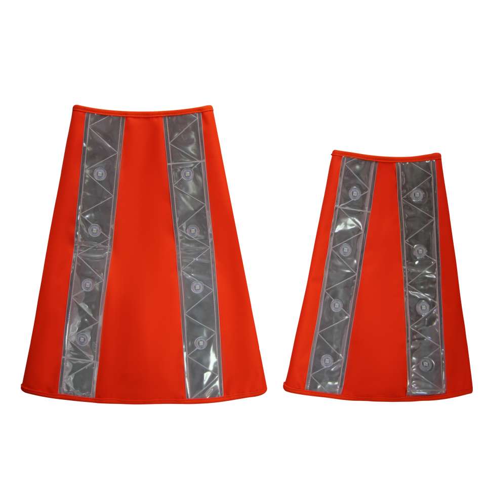 LED road cone sleeves, solar light control luminous road cone reflective sleeves, high-speed traffic construction reflective stickers, ice cream cone buckets, LED luminous road cone sleeves, round and square cone reflective sleeves, high-speed maintenance, road administration construction, rubber bucket flash warning details Picture