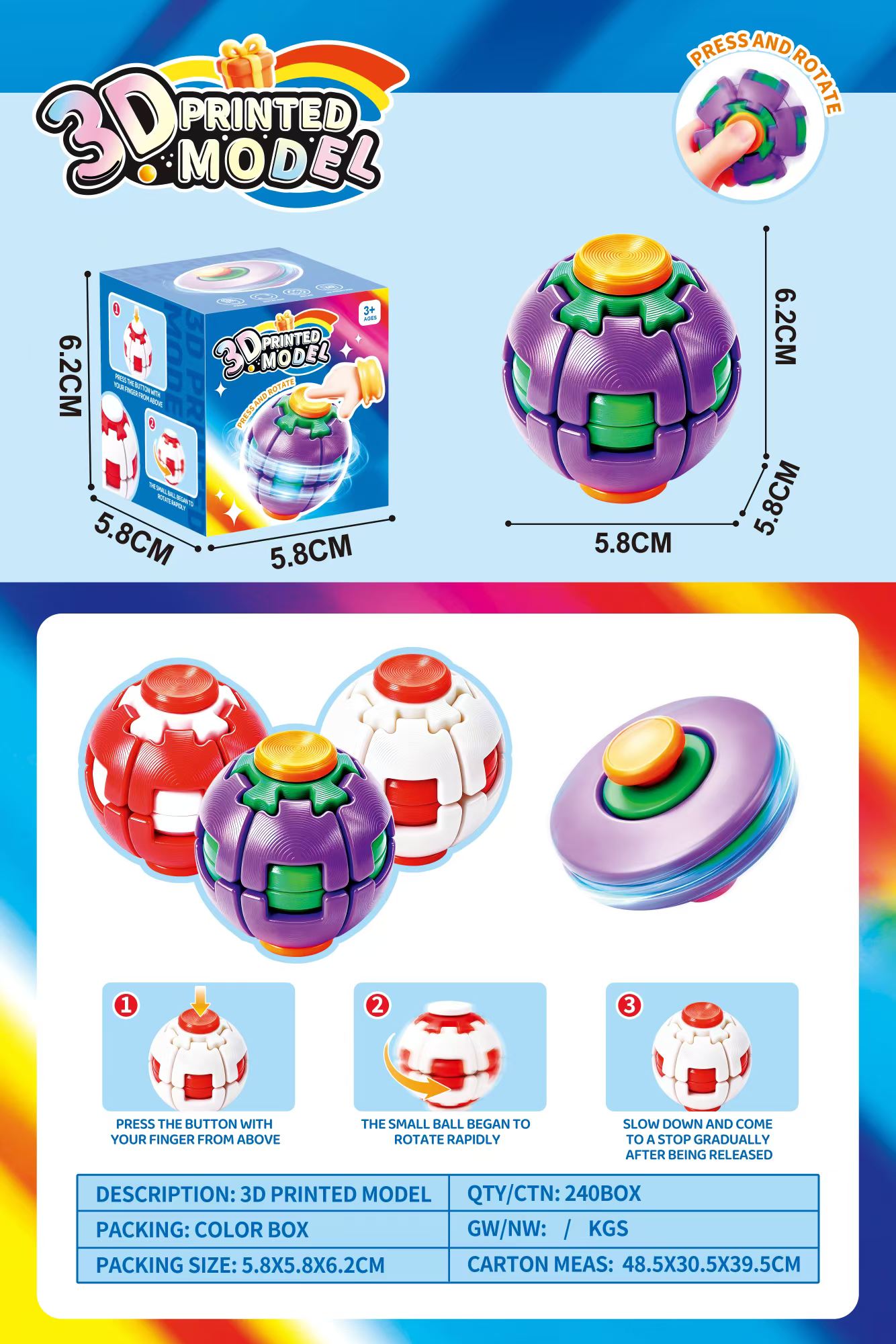 3D Stress-relieving gyroscope Specification image