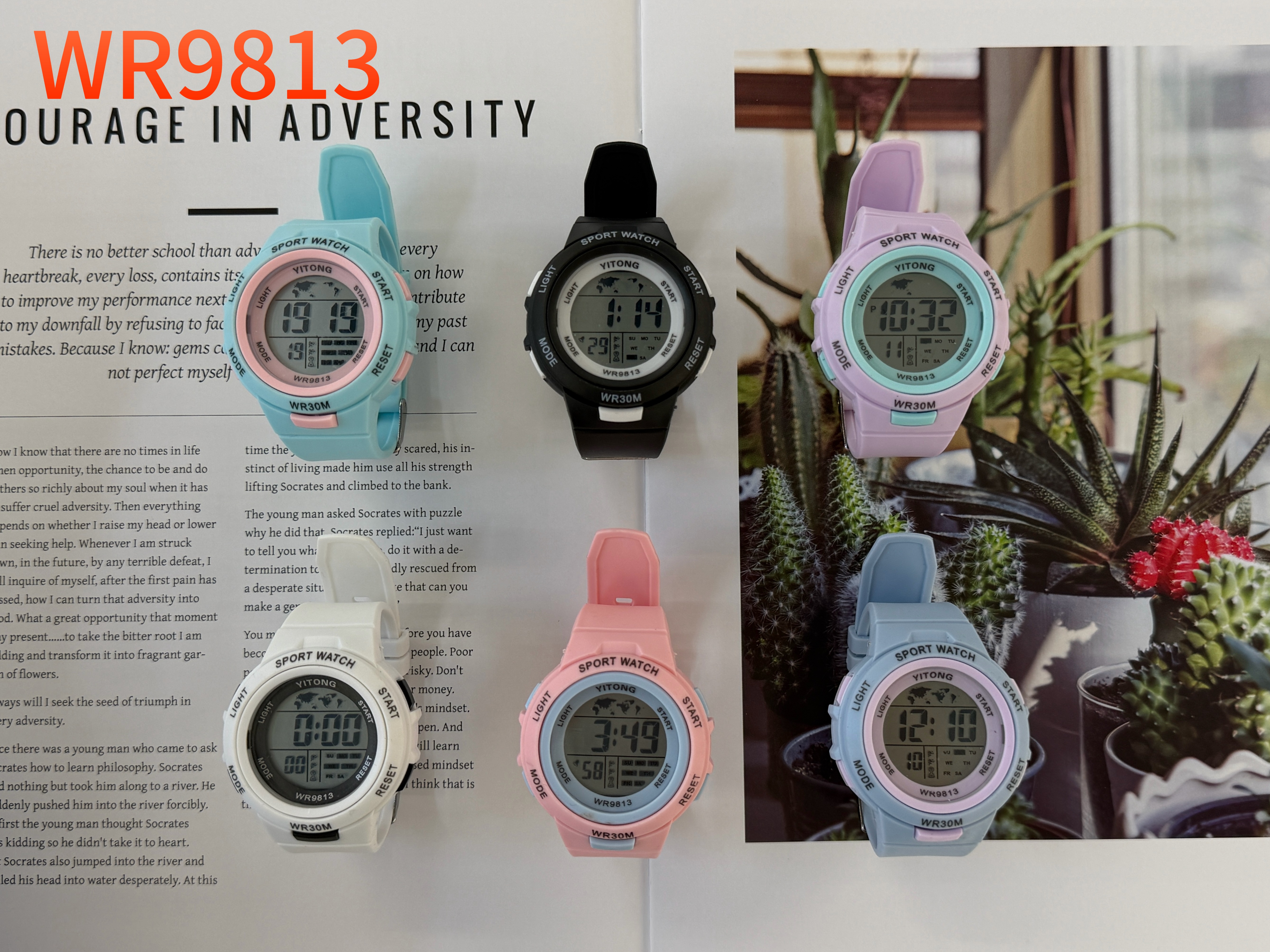 YITONG's basic electronic watch is cost-effective, durable and worry-free. It is specially designed for students to wear in class and daily life. The Y9813 basic electronic watch is a round, colorful, waterproof and luminous sports watch for both men and women. It is a trendy choice Application Scenario